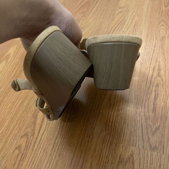 NWOB VIONIC comfort cork tan wedge block sandals size us 7 - Picture 5 of 7